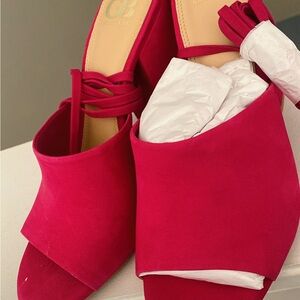 GB fuchsia Open-Toe Heels